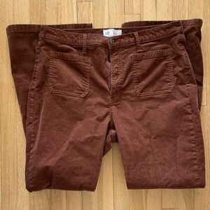 GAP flare Corduroy Pants in Rich Brown